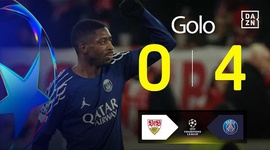 Liga Campeões: Estugarda vs PSG, Golo 0-4 Dembélé (2024-2025)