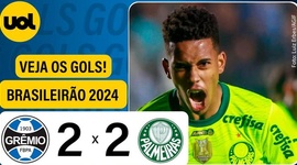 Brasileirão: Grêmio 2 - 2 Palmeiras (2024)