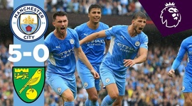 Premier League: Man City 5 - 0 Norwich (2021-2022)