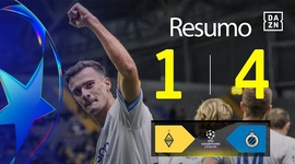Liga Campeões: FK Kairat 1 - 4 Club Brugge (2025-2026)