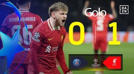 Liga Campeões: PSG vs Liverpool, Golo 0-1 Elliot (2024-2025)