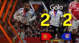 Liga Europa: Man Utd vs Lyon, Golo 2-2 Lacazette (2024-2025)