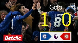 Premier League: Chelsea vs Brentford, Golo 1-0 Cucurella (2024-2025)