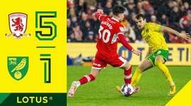 Championship: Middlesbrough 5 - 1 Norwich (2022-2023)