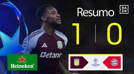 Liga Campeões: Aston Villa 1 - 0 Bayern München (2024-2025)