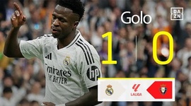La Liga: Real Madrid vs Osasuna, Golo 1-0 Vinícius Jr. (2024-2025)