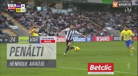 Liga Portugal Betclic: Nacional vs Arouca, Penálti Henrique Araújo (VAR), 24' (2024-2025)