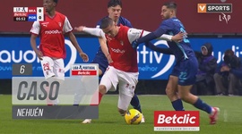 Liga Portugal Betclic: Sp. Braga vs FC Porto, Cartão Amarelo Nehuén, 6' (2024-2025)