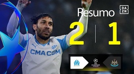 Liga Campeões: Marseille 2 - 1 Newcastle (2025-2026)