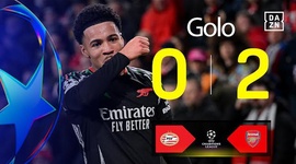 Liga Campeões: PSV vs Arsenal, Golo 0-2 Nwaneri (2024-2025)