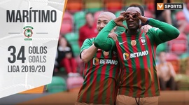 Marítimo: Os 34 golos na Liga 19/20