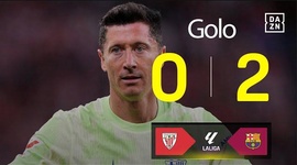 La Liga: Athletic Bilbao vs Barcelona, Golo 0-2 Lewandowski (2024-2025)