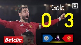 Premier League: Leicester vs Man Utd, Golo 0-3 Bruno Fernandes (2024-2025)