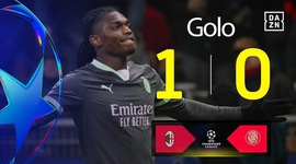 Liga Campeões: Milan vs Girona, Golo 1-0 Rafael Leão (2024-2025)