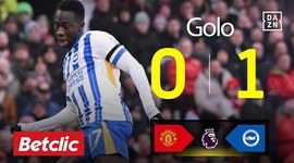 Premier League: Man Utd vs Brighton, Golo 0-1 Minteh (2024-2025)