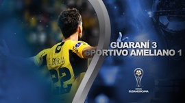 Copa Sudamericana: Club Guarani 3 - 1 Sportivo Ameliano (2023)