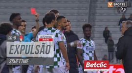 Liga Portugal Betclic: Moreirense vs Rio Ave, Expulsão Schettine, 99' (2024-2025)