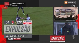 Liga Portugal Betclic: Moreirense vs Boavista, Expulsão Salvador Agra (VAR), 54' (2024-2025)