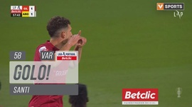 Liga Portugal Betclic: Gil Vicente vs Arouca, Golo 1-1 Santi (VAR) (2024-2025)