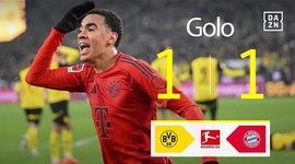 Bundesliga: Dortmund vs Bayern München, Golo 1-1 Musiala (2024-2025)