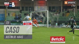 Liga Portugal Betclic: Casa Pia vs Famalicão, Caso Justin de Haas, 73' (2024-2025)