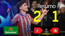 Liga Campeões: Atlético Madrid 2 - 1 Leverkusen (2024-2025)