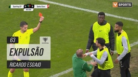 Taça de Portugal Generali Tranquilidade: Sporting vs Santa Clara, Expulsão Ricardo Esgaio, 63' (2024-2025)