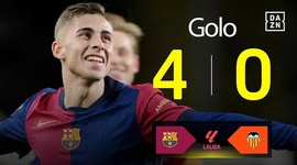 La Liga: Barcelona vs Valência, Golo 4-0 Fermín (2024-2025)