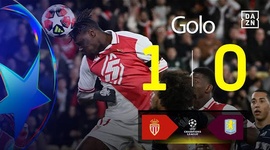 Liga Campeões: Monaco vs Aston Villa, Golo 1-0 Singo (2024-2025)