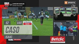 Liga Portugal Betclic: Nacional vs Moreirense, Caso Isaac (VAR), 62' (2024-2025)